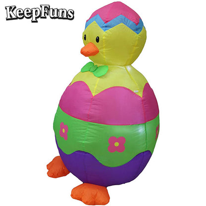 KeepFuns Easter Duckling Egg Inflatable Decoration - Outdoor Garden Festival Celebration Inflatable Model