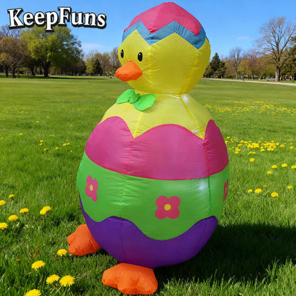 KeepFuns Easter Duckling Egg Inflatable Decoration - Outdoor Garden Festival Celebration Inflatable Model