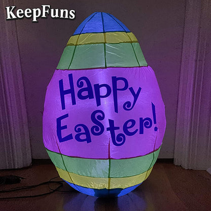 KeepFuns Easter Egg Inflatable Decoration - Inflatable Model for Indoor and Outdoor Festive Atmosphere Decoration