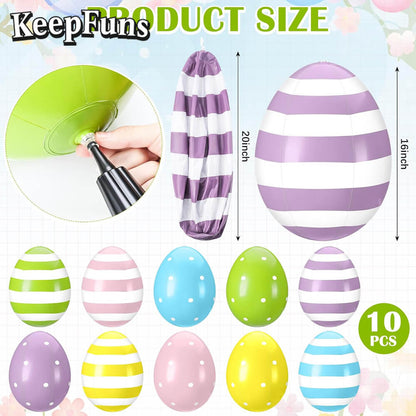 KeepFuns Easter Egg Inflatable Decoration - Inflatable Model for Indoor and Outdoor Festive Atmosphere Decoration
