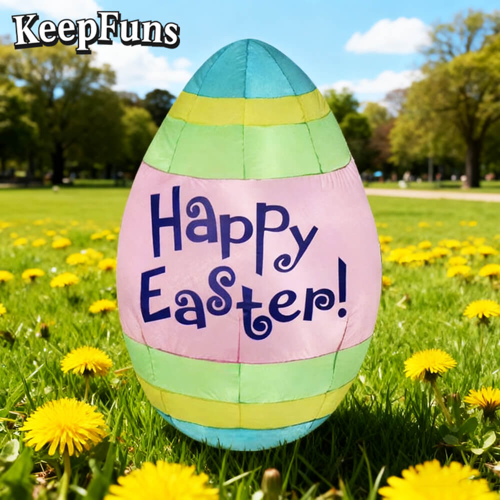 KeepFuns Easter Egg Inflatable Decoration - Inflatable Model for Indoor and Outdoor Festive Atmosphere Decoration