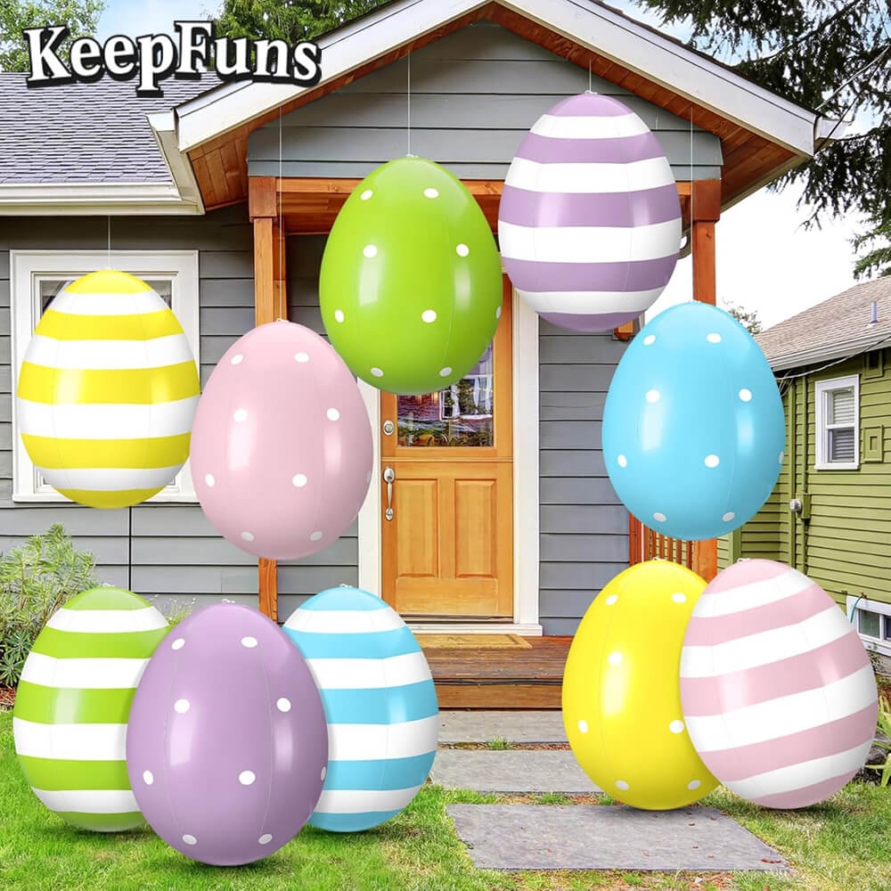 KeepFuns Easter Egg Inflatable Decoration - Inflatable Model for Indoor and Outdoor Festive Atmosphere Decoration