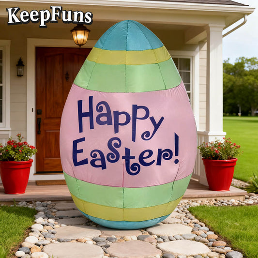 KeepFuns Easter Egg Inflatable Decoration - Inflatable Model for Indoor and Outdoor Festive Atmosphere Decoration