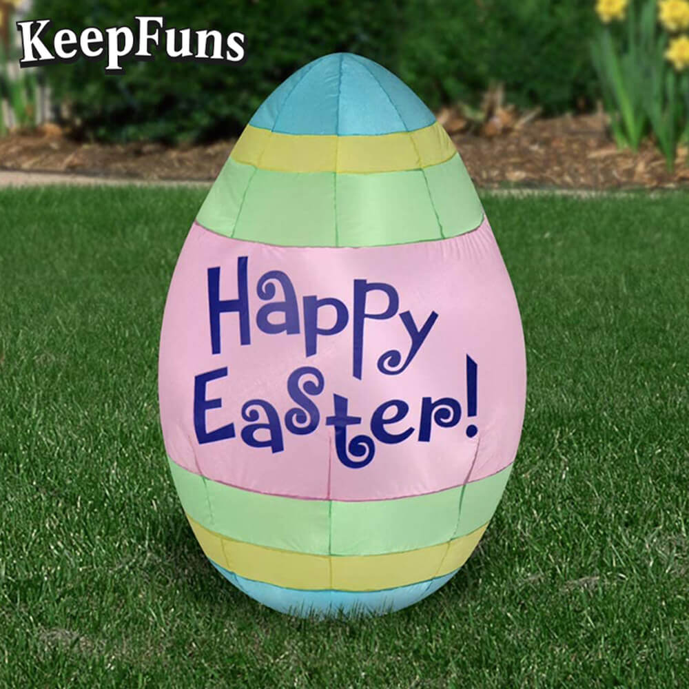KeepFuns Easter Egg Inflatable Decoration - Inflatable Model for Indoor and Outdoor Festive Atmosphere Decoration