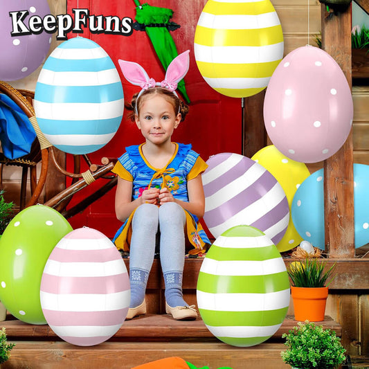 KeepFuns Easter Egg Inflatable Decoration - Inflatable Model for Indoor and Outdoor Festive Atmosphere Decoration