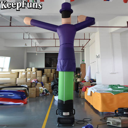 KeepFuns Gentleman Shape Inflatable Dancer Advertising Model Activity Drainage Inflatable Model Outdoor Promotional Props