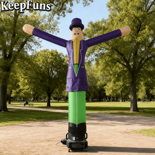 KeepFuns Gentleman Shape Inflatable Dancer Advertising Model Activity Drainage Inflatable Model Outdoor Promotional Props
