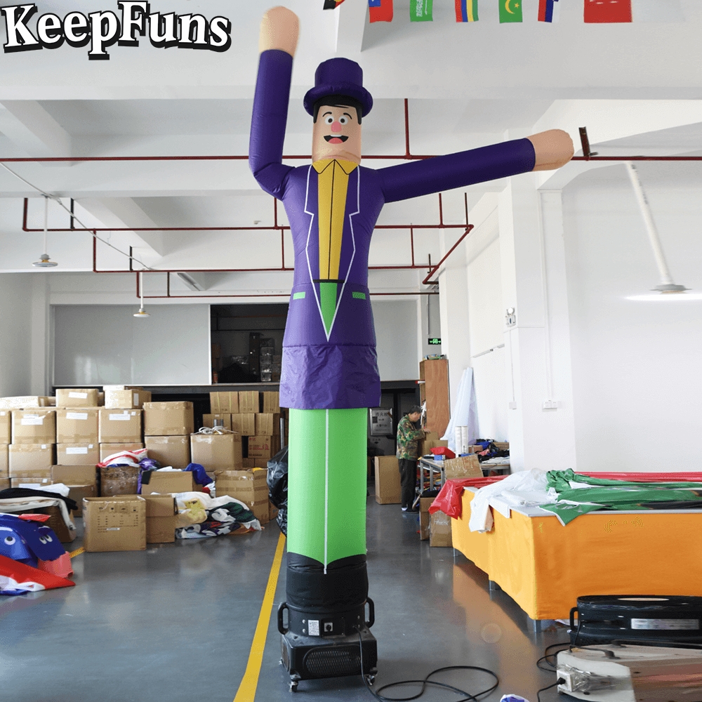 KeepFuns Gentleman Shape Inflatable Dancer Advertising Model Activity Drainage Inflatable Model Outdoor Promotional Props