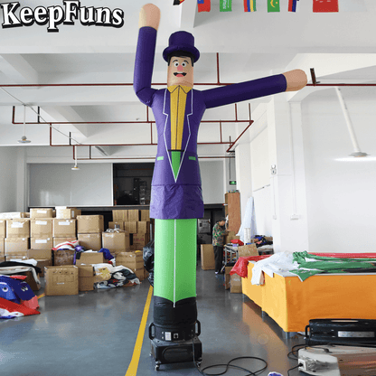 KeepFuns Gentleman Shape Inflatable Dancer Advertising Model Activity Drainage Inflatable Model Outdoor Promotional Props