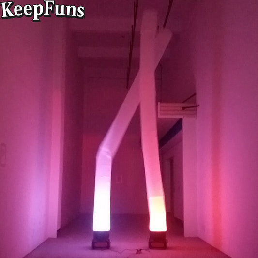 KeepFuns Luminous Inflatable Dancer Advertising Model Color Light Inflatable Model Activity Drainage Advertising Props