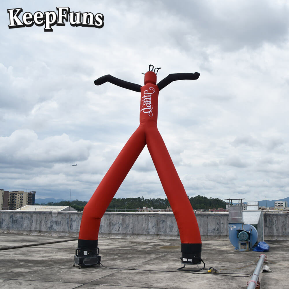KeepFuns Red Humanoid Inflatable Dancer Advertising Model Party Event Drainage Inflatable Model Outdoor Promotional Props