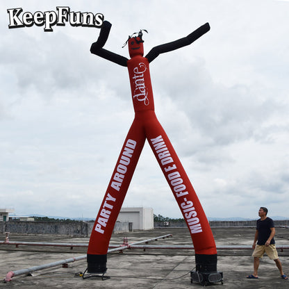 KeepFuns Red Humanoid Inflatable Dancer Advertising Model Party Event Drainage Inflatable Model Outdoor Promotional Props
