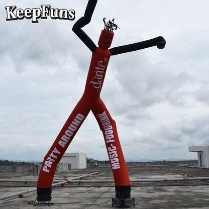KeepFuns Red Humanoid Inflatable Dancer Advertising Model Party Event Drainage Inflatable Model Outdoor Promotional Props