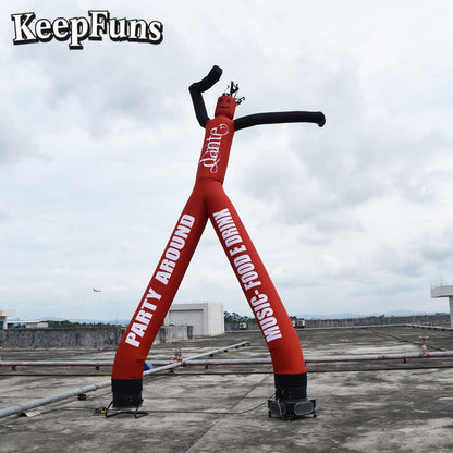KeepFuns Red Humanoid Inflatable Dancer Advertising Model Party Event Drainage Inflatable Model Outdoor Promotional Props