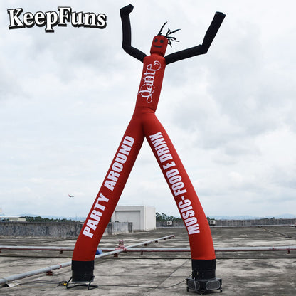 KeepFuns Red Humanoid Inflatable Dancer Advertising Model Party Event Drainage Inflatable Model Outdoor Promotional Props