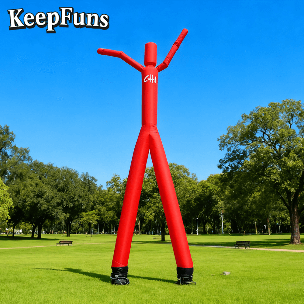 KeepFuns Red Simple Humanoid Inflatable Dancer Advertising Model Activity Drainage Inflatable Model Outdoor Promotional Props