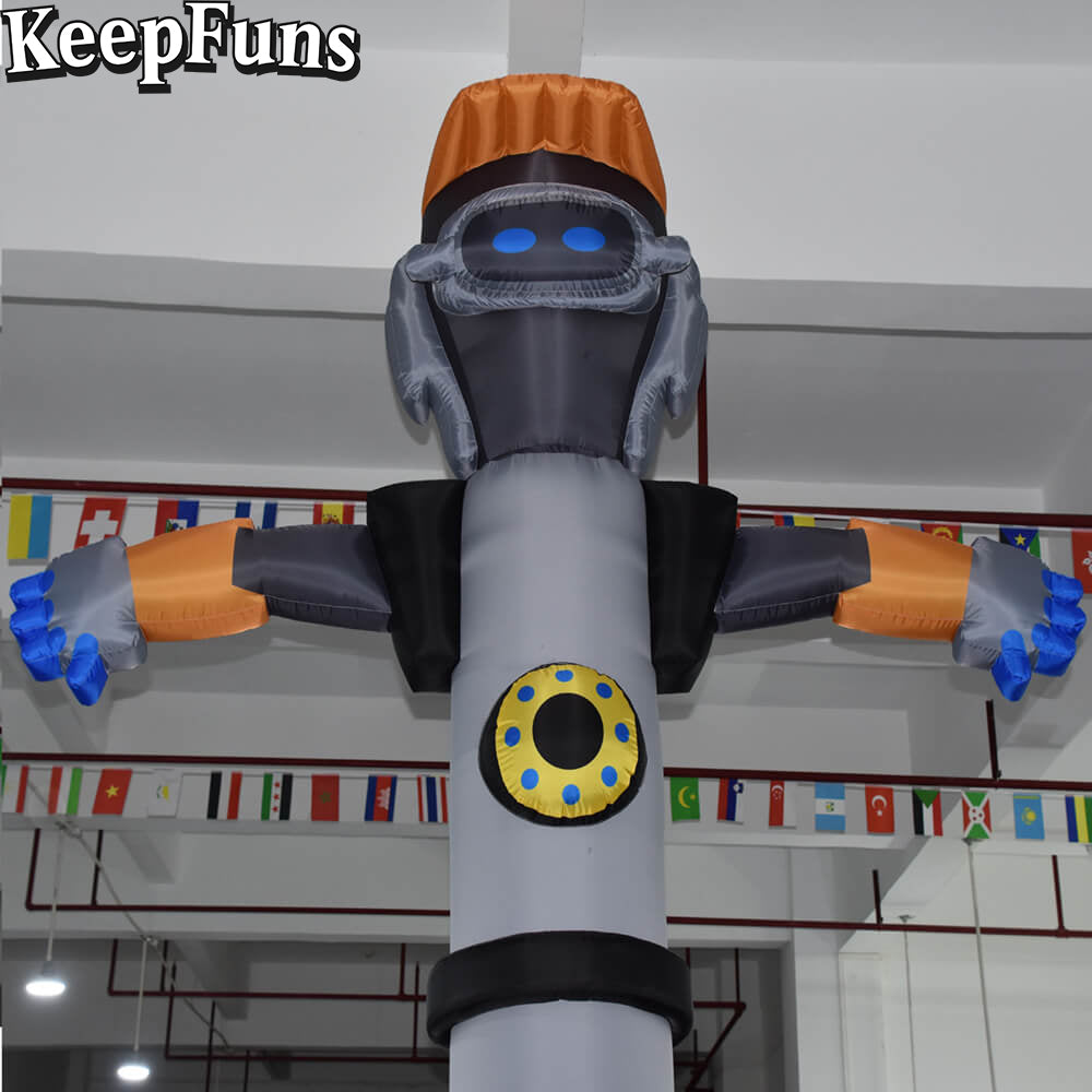 KeepFuns Sci-fi Humanoid Inflatable Dancer Advertising Model Activity Drainage Inflatable Model Outdoor Promotional Props
