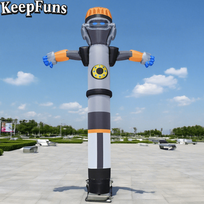 KeepFuns Sci-fi Humanoid Inflatable Dancer Advertising Model Activity Drainage Inflatable Model Outdoor Promotional Props