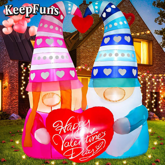 KeepFuns Valentine's Day Elf Couple Inflatable Decoration - Outdoor Courtyard Indoor Romantic Festival Inflatable Model