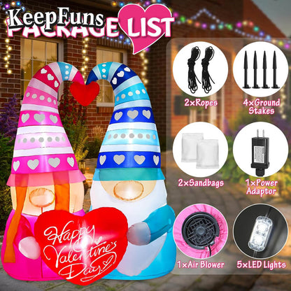 KeepFuns Valentine's Day Elf Couple Inflatable Decoration - Outdoor Courtyard Indoor Romantic Festival Inflatable Model