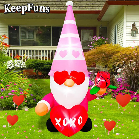 KeepFuns Valentine's Day Love Elf Inflatable Decoration - Outdoor Garden Romantic Festival Inflatable Model