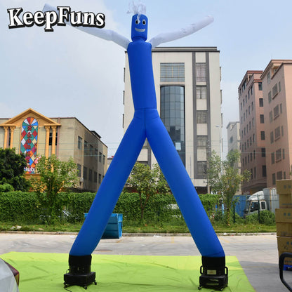 KeepFuns blue cartoon humanoid inflatable dancing star advertising model activity drainage inflatable model outdoor promotional props