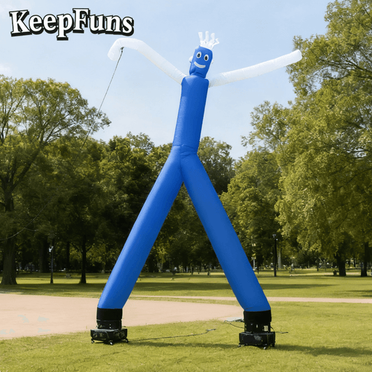 KeepFuns blue cartoon humanoid inflatable dancing star advertising model activity drainage inflatable model outdoor promotional props
