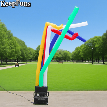 KeepFuns colorful inflatable dancing star advertising model multi-color aerial dancer activity drainage inflatable props