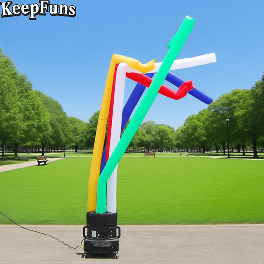 KeepFuns colorful inflatable dancing star advertising model multi-color aerial dancer activity drainage inflatable props