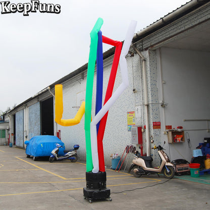 KeepFuns colorful inflatable dancing star advertising model multi-color aerial dancer activity drainage inflatable props
