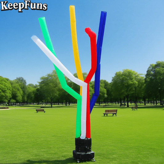 KeepFuns colorful inflatable dancing star advertising model multi-color aerial dancer activity drainage inflatable props