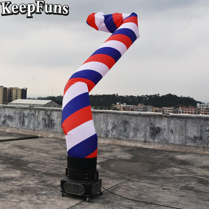 KeepFuns red, white and blue striped inflatable dancing star advertising model activity drainage inflatable model outdoor advertising props