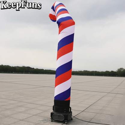 KeepFuns red, white and blue striped inflatable dancing star advertising model activity drainage inflatable model outdoor advertising props