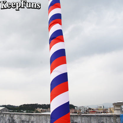 KeepFuns red, white and blue striped inflatable dancing star advertising model activity drainage inflatable model outdoor advertising props
