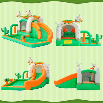 KeepFuns Lamb theme inflatable amusement park, children's water slide park, outdoor parent-child interactive water park, family courtyard inflatable amusement facilities