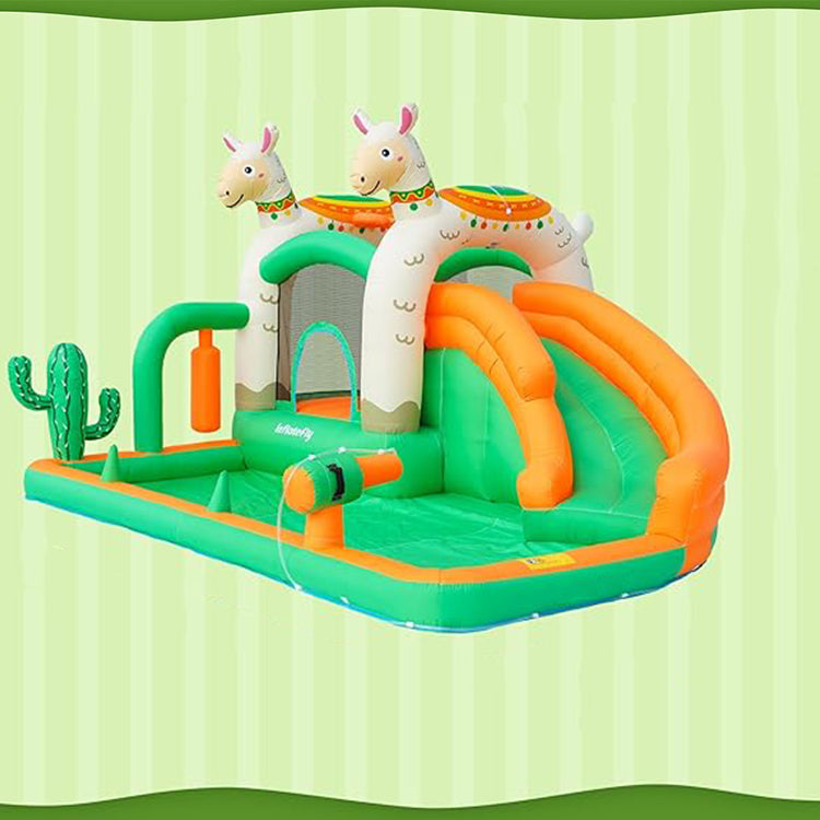 KeepFuns Lamb theme inflatable amusement park, children's water slide park, outdoor parent-child interactive water park, family courtyard inflatable amusement facilities