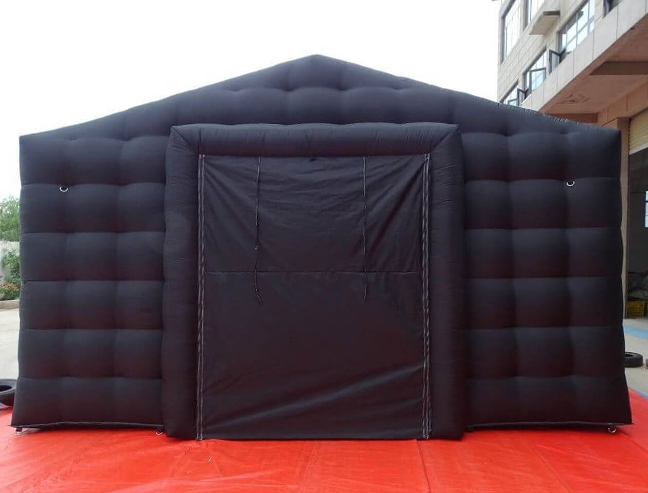 KeepFuns Large black inflatable tent outdoor party event tent temporary private space inflatable tent