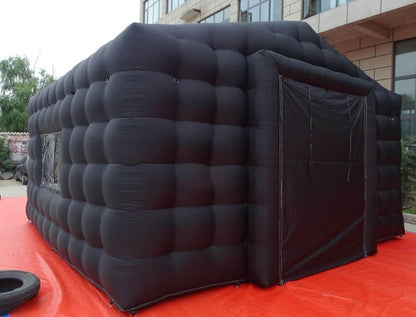 KeepFuns Large black inflatable tent outdoor party event tent temporary private space inflatable tent