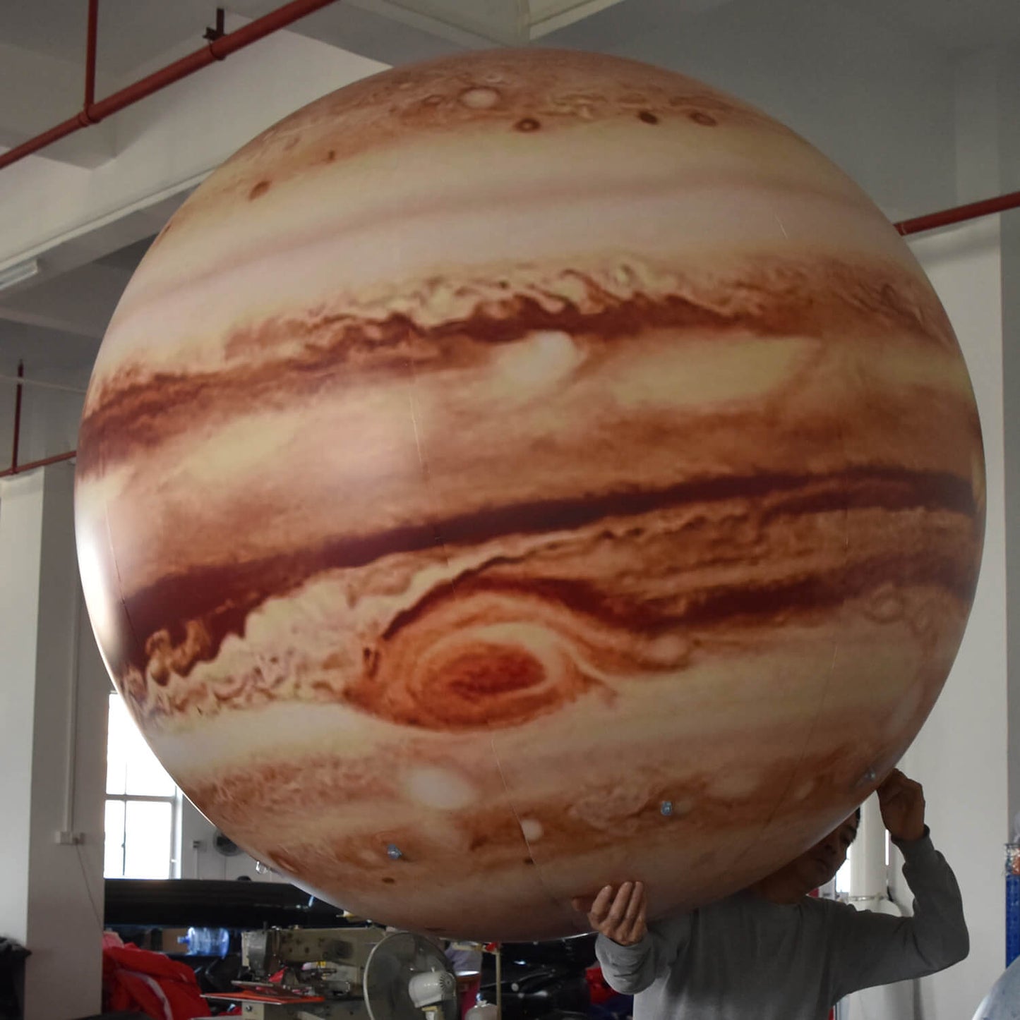 KeepFuns Large inflatable Jupiter advertising balloon, astronomy science display model, planet theme props for commercial activities