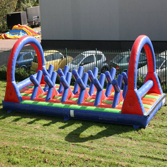 KeepFuns Large inflatable land obstacle course, outdoor team building and expansion inflatable obstacle course props, colorful and interesting competitive obstacle equipment
