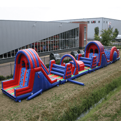 KeepFuns Large inflatable land obstacle course equipment Red and blue color Sports Games outdoor competition props