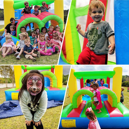 KeepFuns Large inflatable obstacle course, children's outdoor climbing slide, parent-child interactive colorful inflatable amusement facilities