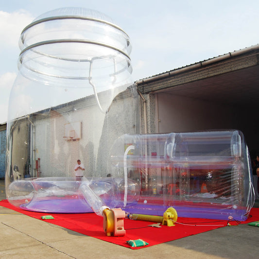KeepFuns Large transparent inflatable castle, outdoor parent-child interactive playground, creative exhibition activity props
