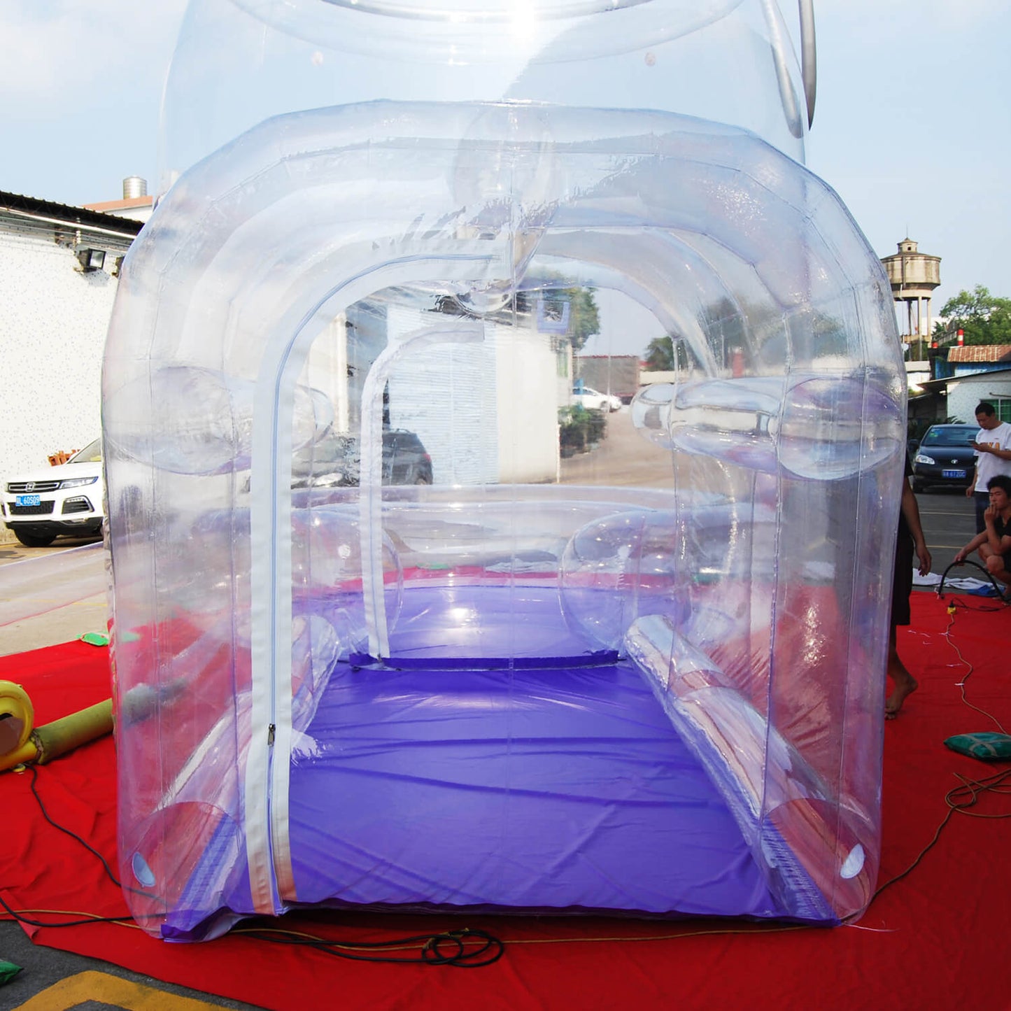 KeepFuns Large transparent inflatable castle, outdoor parent-child interactive playground, creative exhibition activity props