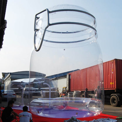 KeepFuns Large transparent inflatable castle, outdoor parent-child interactive playground, creative exhibition activity props