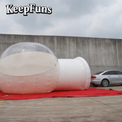 KeepFuns White dome inflatable tent, with quick inflation, lightweight, sturdy, suitable for courtyard decoration, hotel tents, outdoor sightseeing, etc.