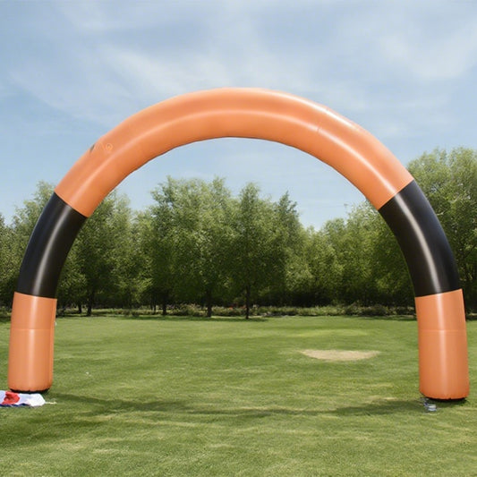 keepFuns Orange and black contrast inflatable semicircular arch Outdoor large-scale event arch Brand promotion and marketing arch Event celebration decoration arch
