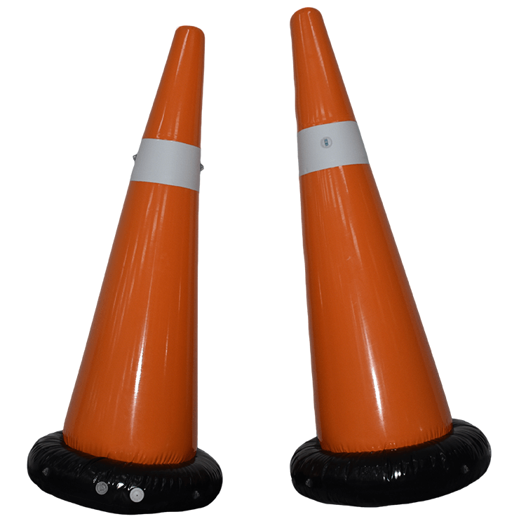KeepFuns Orange inflatable traffic cone warning props portable inflatable road cone driving school teaching / activity layout inflatable roadblock