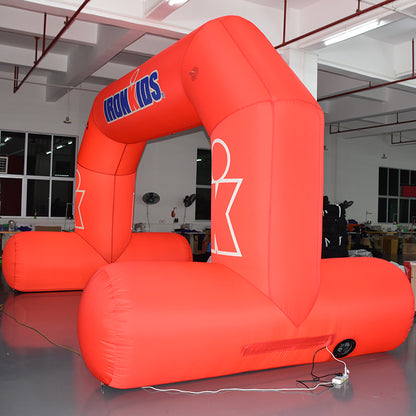 KeepFuns Orange luminous beveled T-leg advertising arch Children's event luminous arch Parent-child activity atmosphere arch Customized luminous LOGO arch