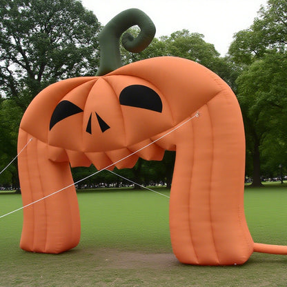 KeepFuns Orange pumpkin head special shaped advertising arch Halloween theme inflatable arch haunted house event decoration arch custom horror cartoon arch